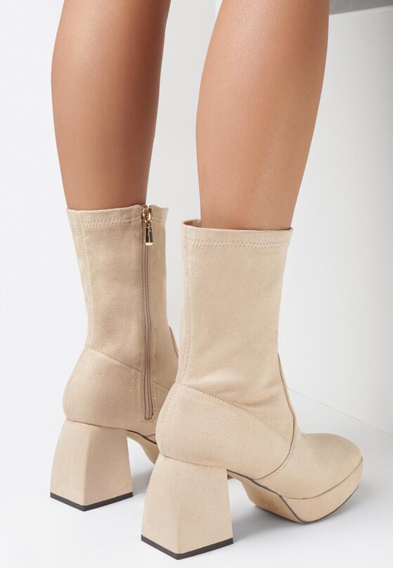 Beżowe Botki Stonilae 2
