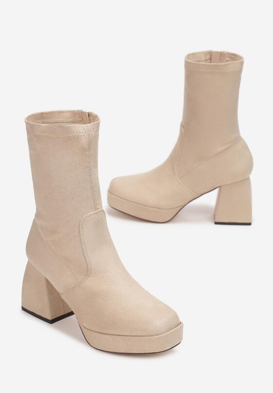 Beżowe Botki Stonilae 4