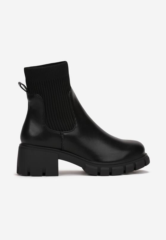 Czarne Botki z Elastyczną Cholewką Hekele 3