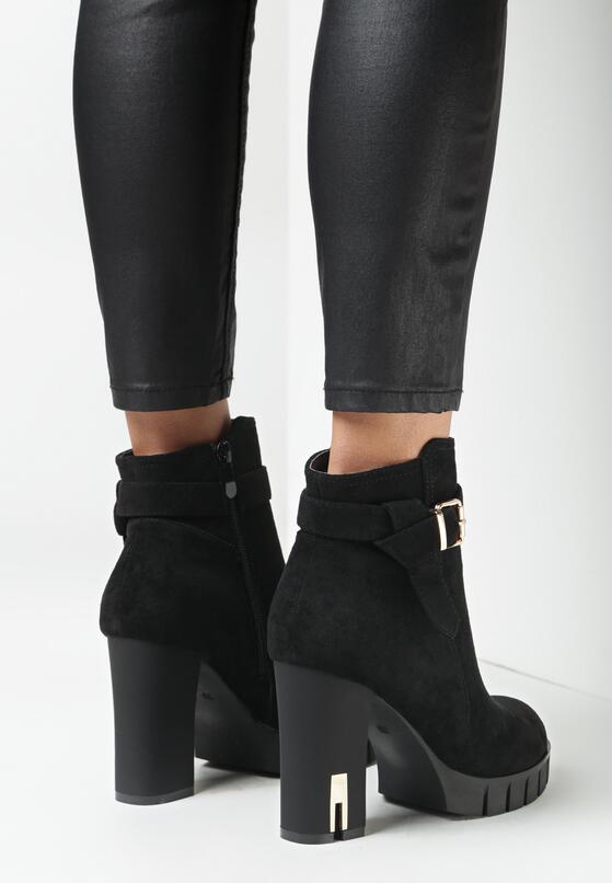 Czarne Botki na Słupku Ancogeus 2