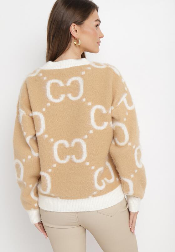 Beżowy Sweter Oversize Phisnun 3
