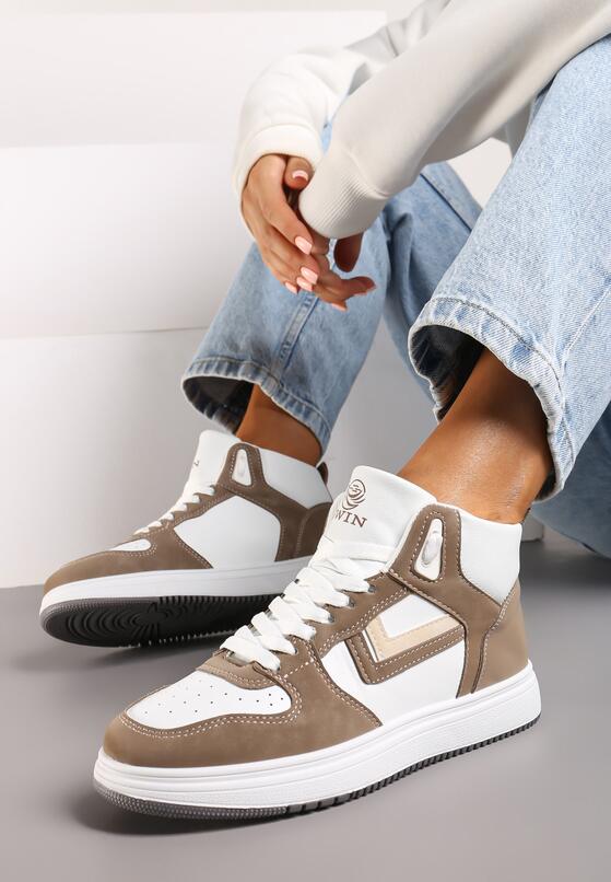 Biało-Beźowe Sneakersy Alcothee 3