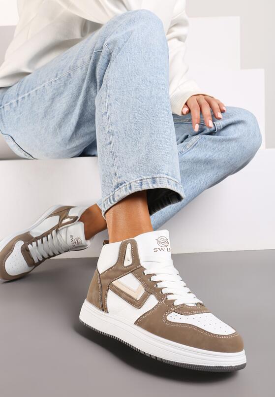 Biało-Beźowe Sneakersy Alcothee 2