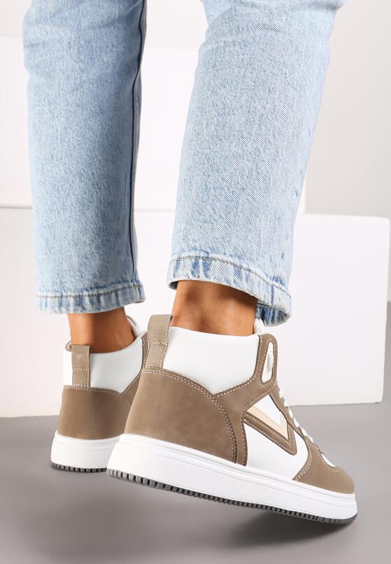 Biało-Beźowe Sneakersy Alcothee 4