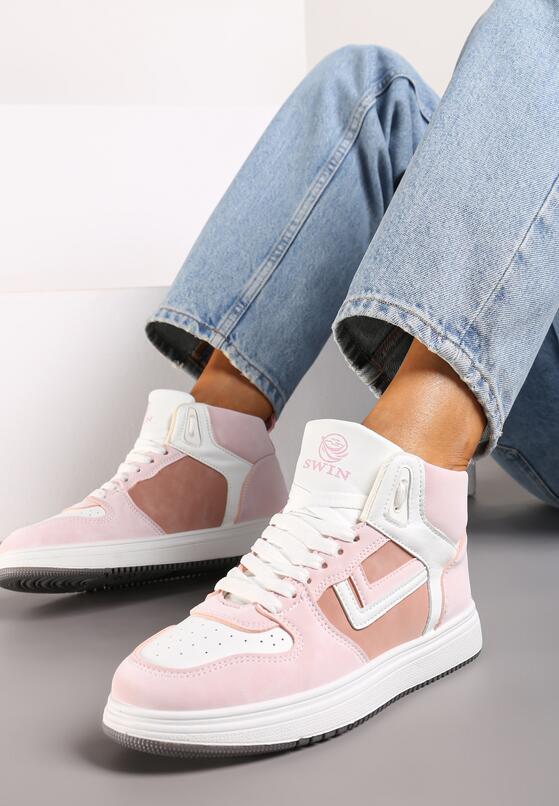 Sneakers Alb cu roz 1