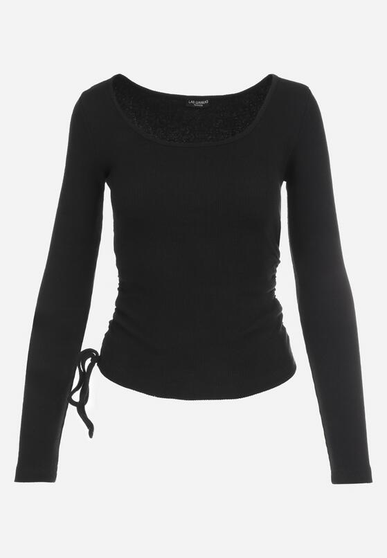 Czarna Bluzka Bawełniana z Marszczeniem Despina 6