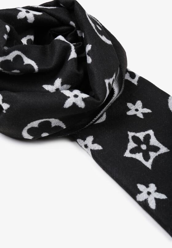 Czarny Szalik z Nadrukiem Biljana 2