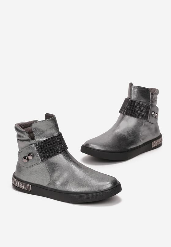 Szare Botki z Cyrkoniami Madalena 2