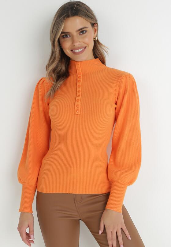 Pomarańczowy Golf z Bufiastym Rękawem Phyree 2