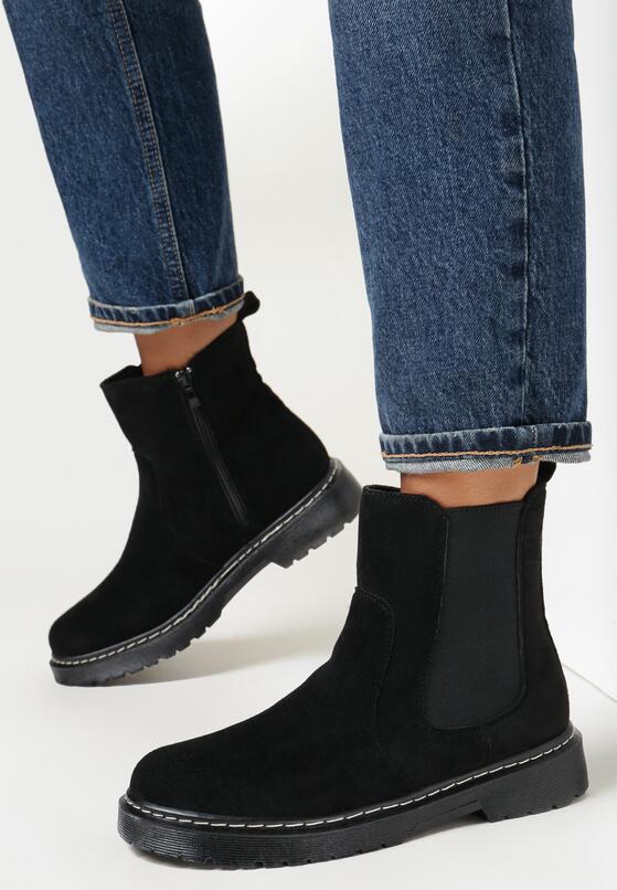 Czarne Botki Sztyblety Egdozi 2