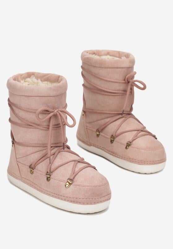 Różowe Śniegowce Ocieplane Zelne 4