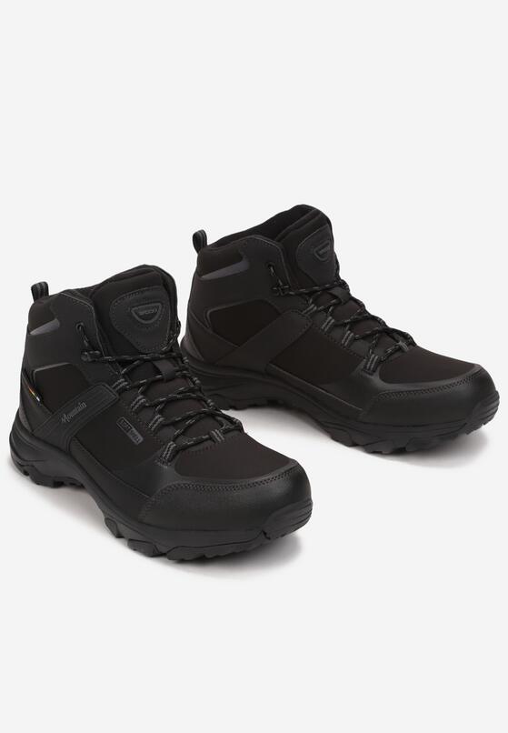 Czarne Buty Trekkingowe za Kostkę Sznurowane Cheshi 2