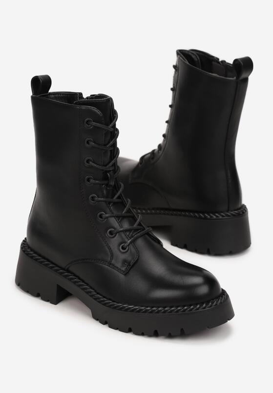 Czarne Botki Workery Liye 4