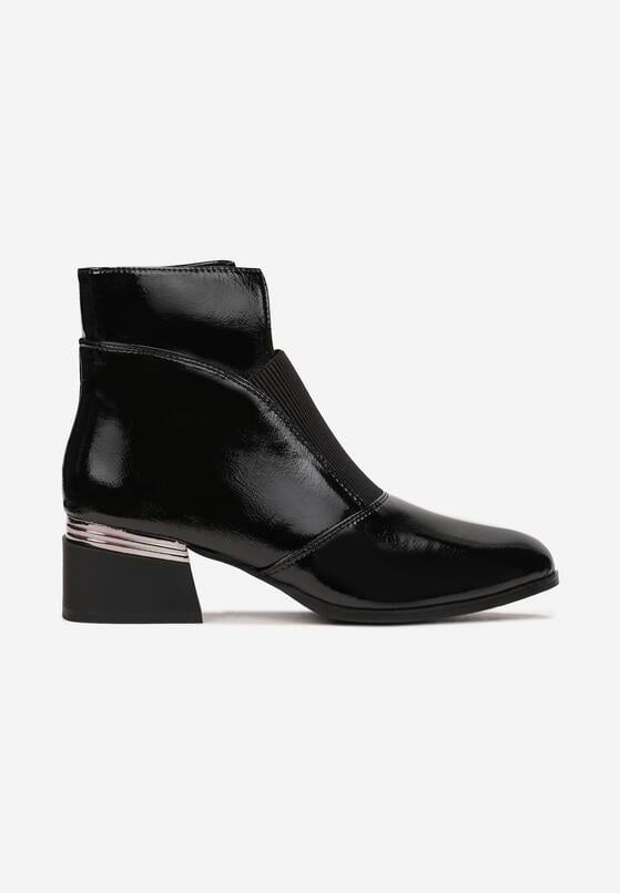 Czarne Botki na Słupku Dahi 3