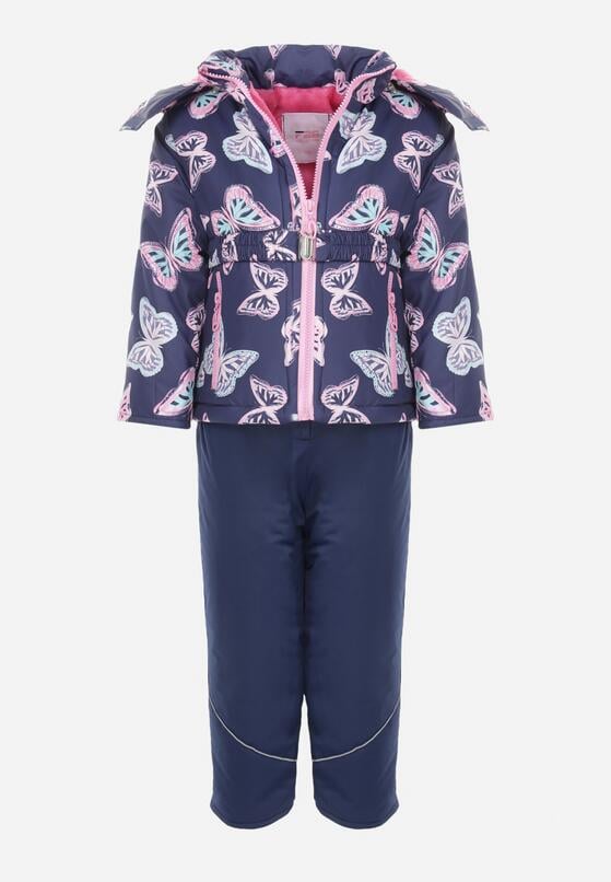 Granatowy 2-częściowy Komplet Zimowy z Kurtką i Spodniami Linori 1