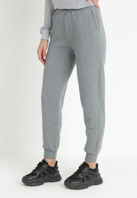 Szare Spodnie Dresowe Ocieplone Kanan 2