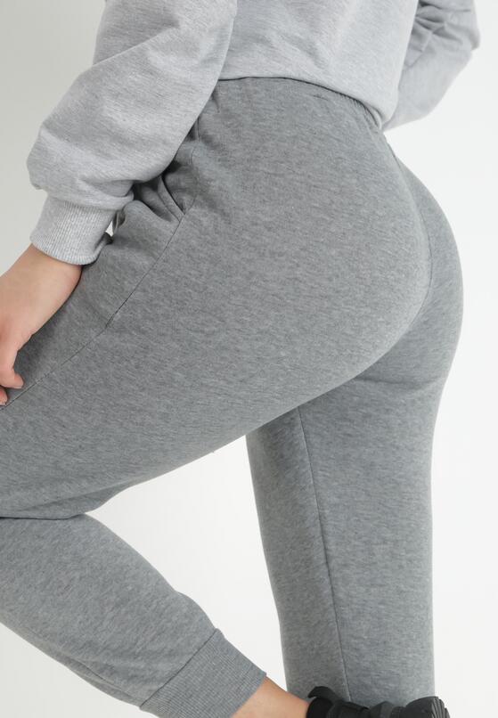 Szare Spodnie Dresowe Ocieplone Kanan 5