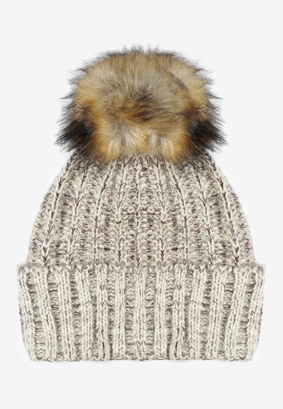 Beżowa Czapka z Pomponem Arosa 1