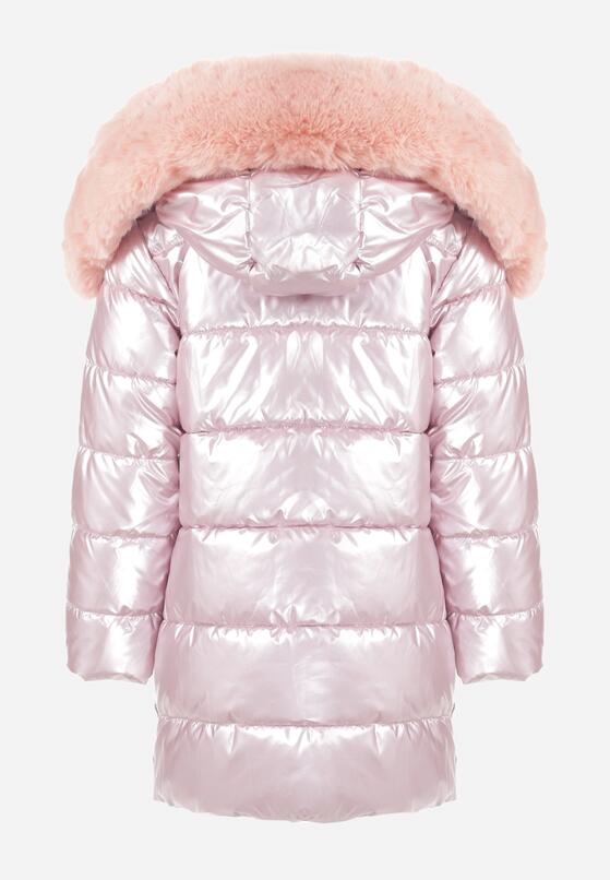 Różowa Kurtka Metaliczna PikowanaAliness 2