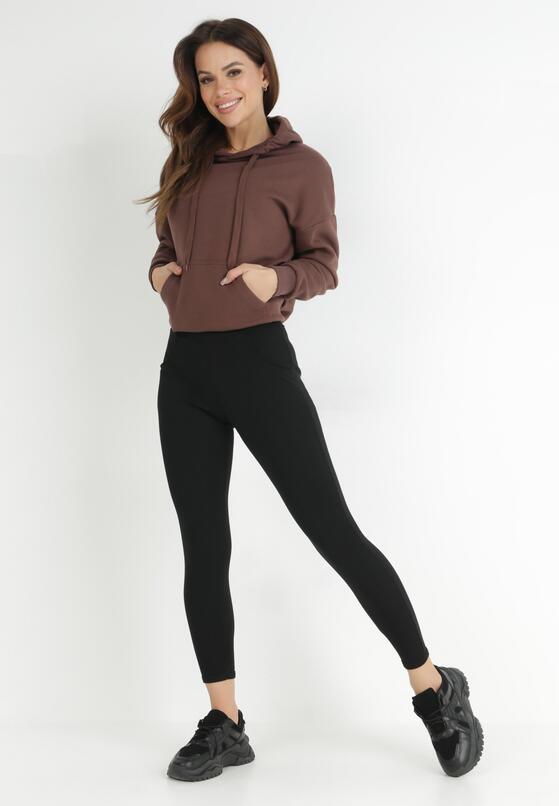 Czarne Legginsy z Kieszeniami Mayfly 2
