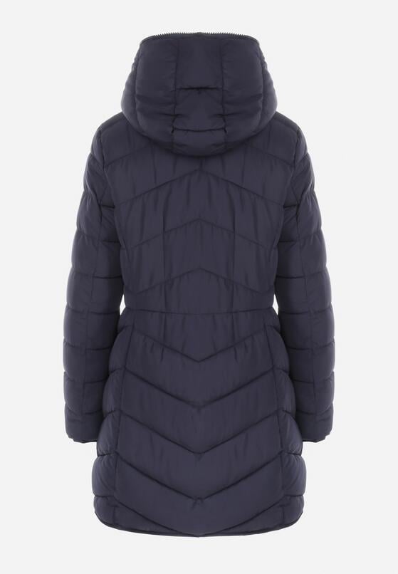 Granatowa Kurtka Pikowana z Kapturem Nelija 7