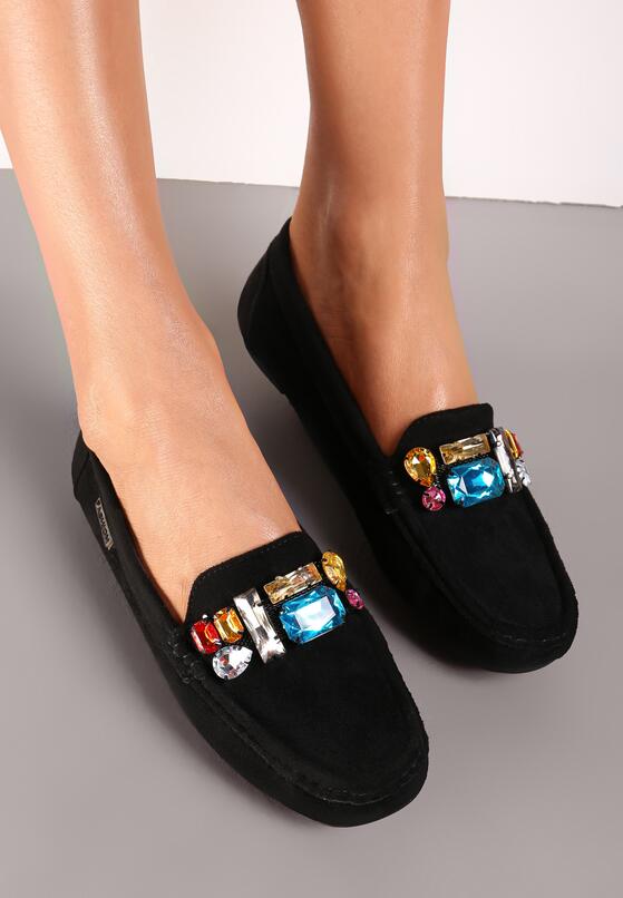 Czarne Mokasyny z Wkładką ze Skóry Naturalnej Mapho 1