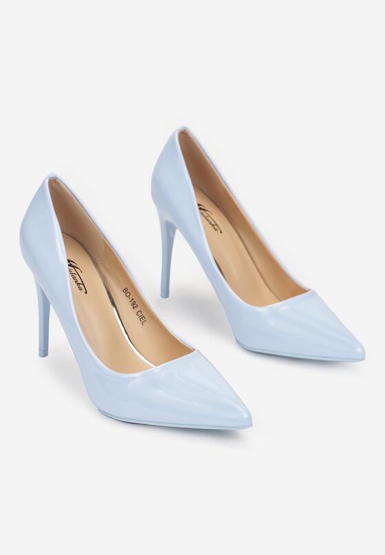 Pantofi stiletto Albastru deschis 4