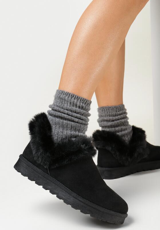 Czarne Śniegowce z Futerkiem Roka 2