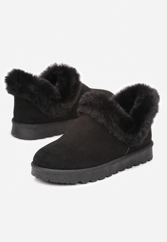 Czarne Śniegowce z Futerkiem Roka 4