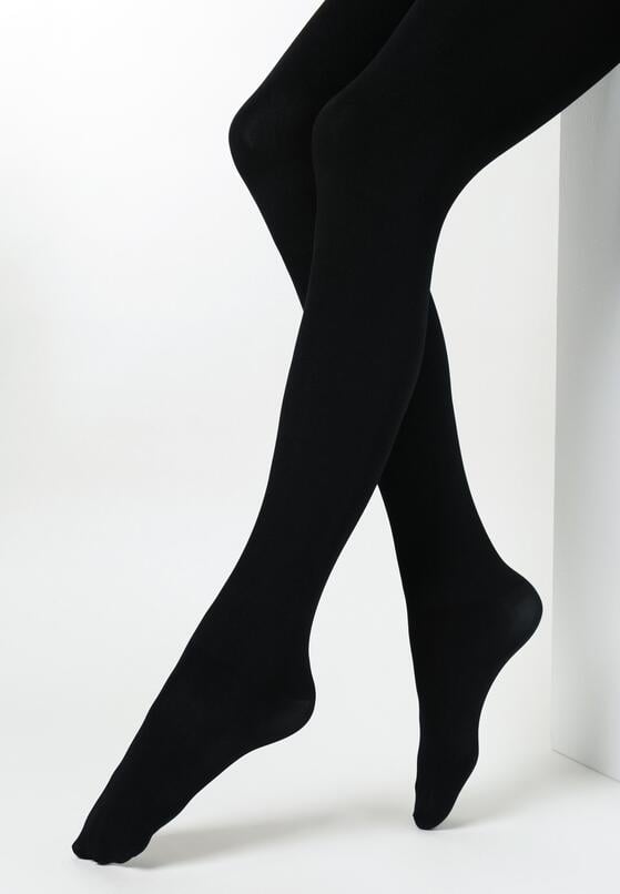 Czarne Rajstopy Wełniane 150 den Gładkie Rolmi 1