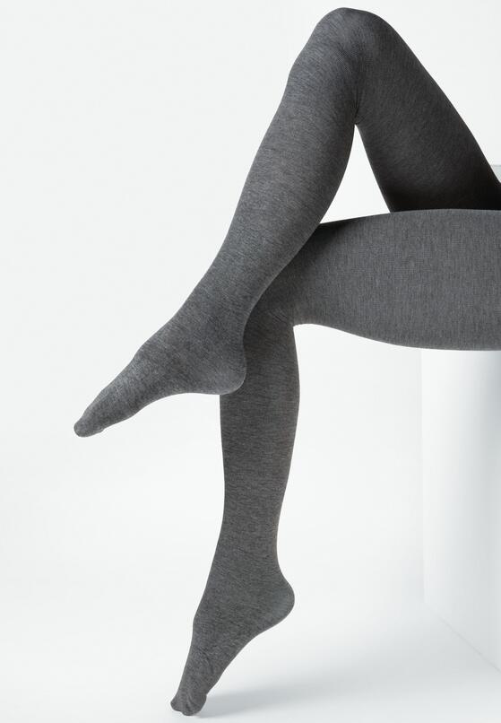 Szare Rajstopy Bawełniane Gładkie Borme 1