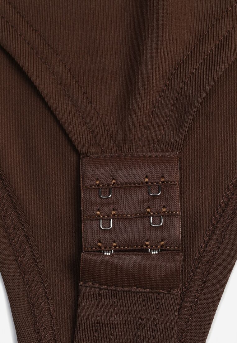 Brązowe Body z Kwadratowym Dekoltem Phicise 8