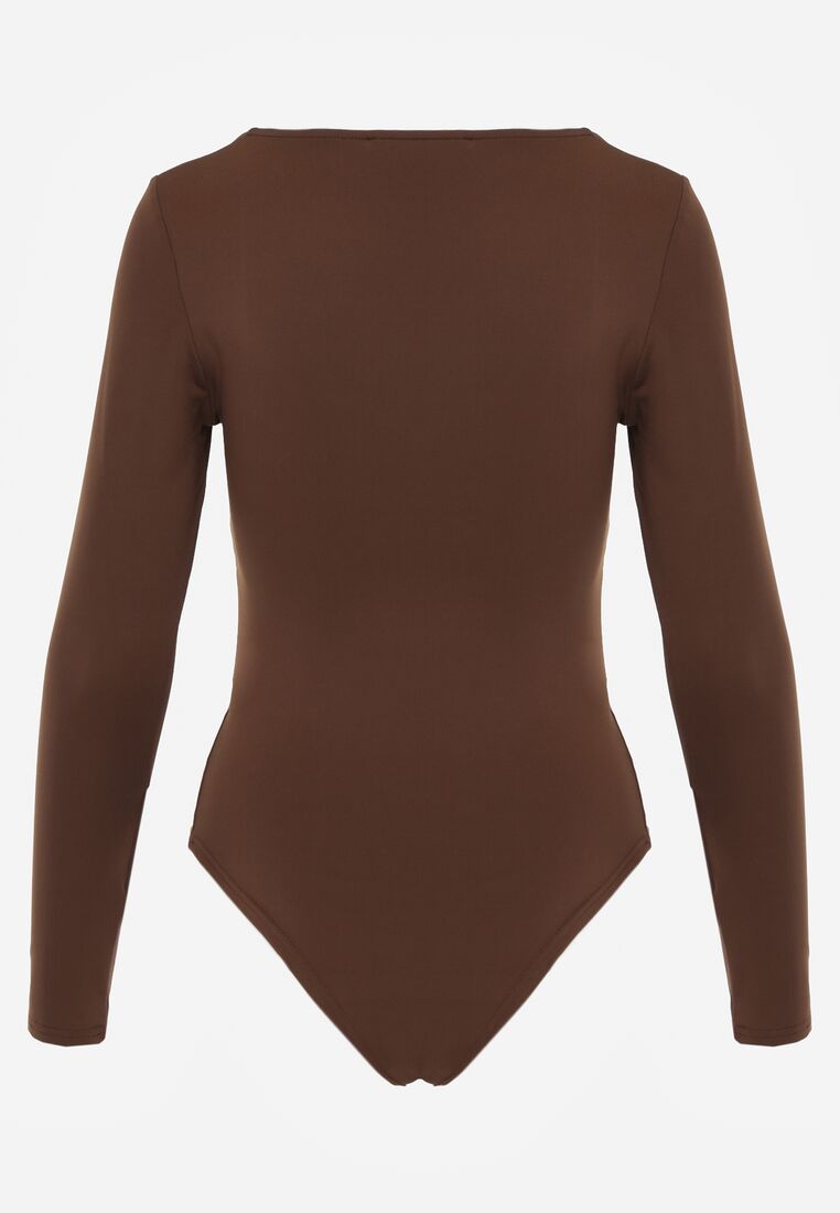 Brązowe Body z Kwadratowym Dekoltem Phicise 7