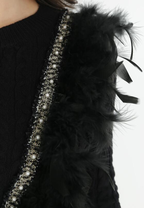 Czarny Sweter z Piórami Beliita 5