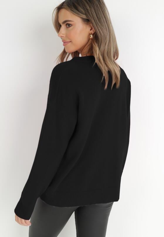 Czarny Sweter z Wiskozy Oversize Yorate 3