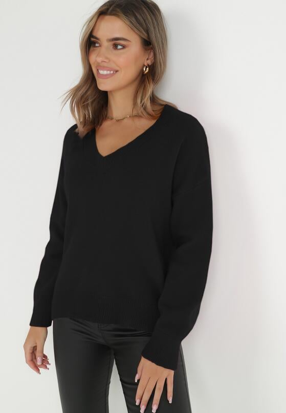 Czarny Sweter z Wiskozy Oversize Yorate 4