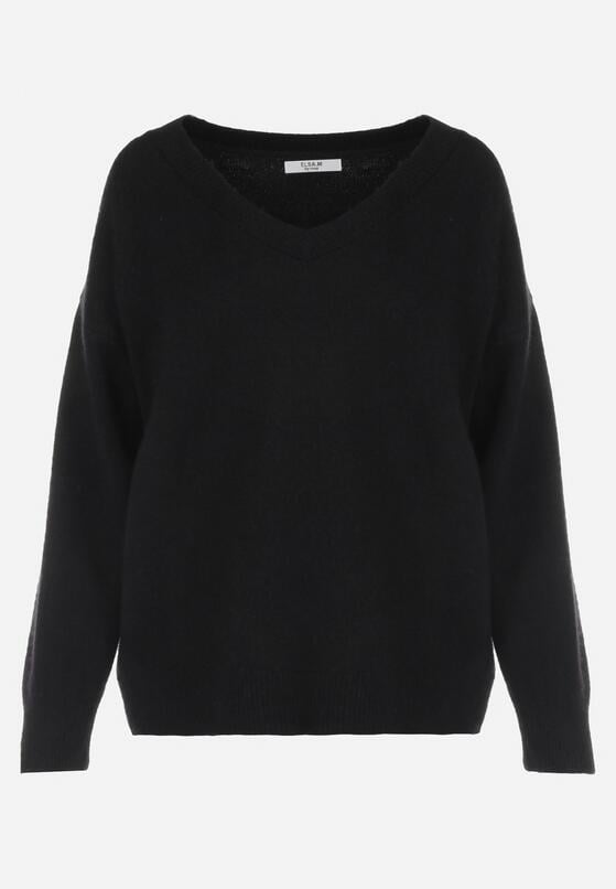 Czarny Sweter z Wiskozy Oversize Yorate 6