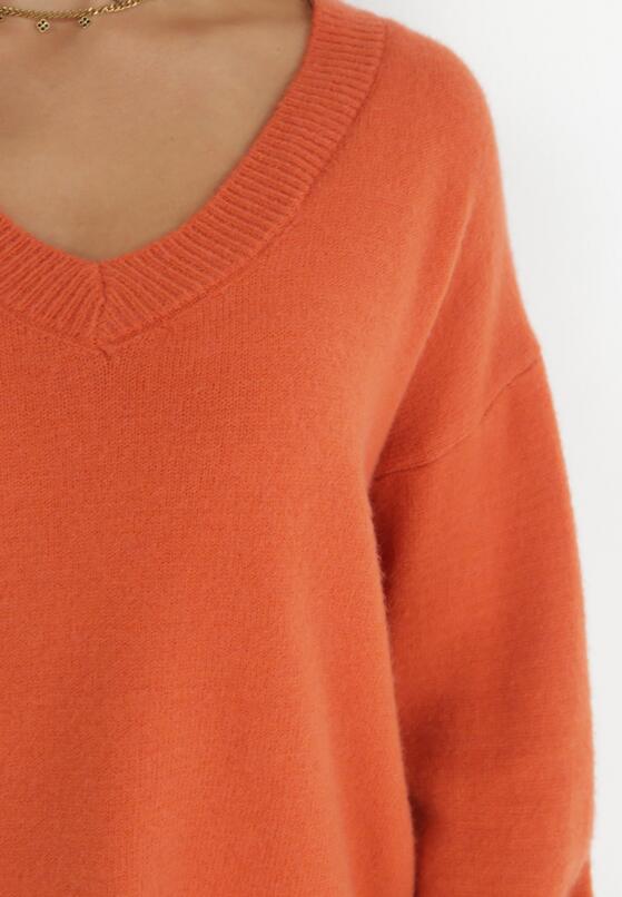 Pomarańczowy Sweter z Wiskozy Oversize Yorate 5