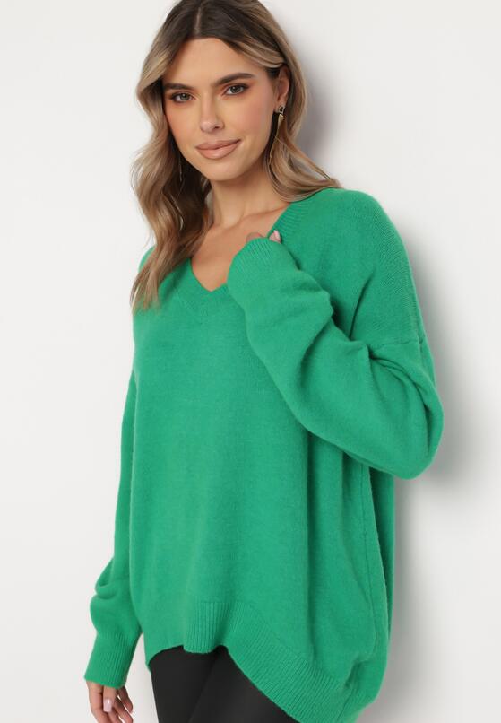 Zielony Sweter z Wiskozy Oversize Yorate 1