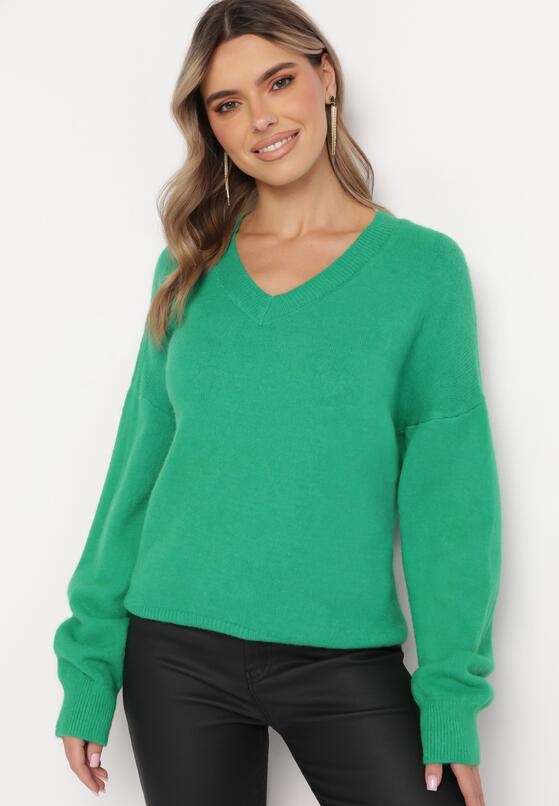 Zielony Sweter z Wiskozy Oversize Yorate 2
