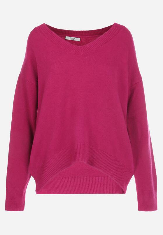 Fioletowy Sweter z Wiskozy Oversize Yorate 6