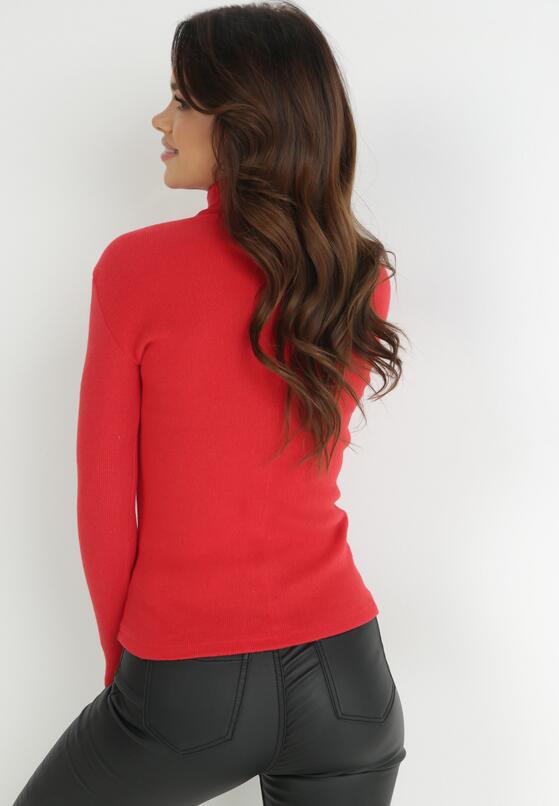 Czerwony Golf z Gładkiej Dzianiny Votilia 3