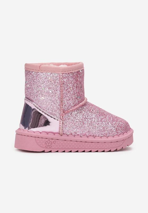 Różowe Śniegowce Brokatowe Danbel 1