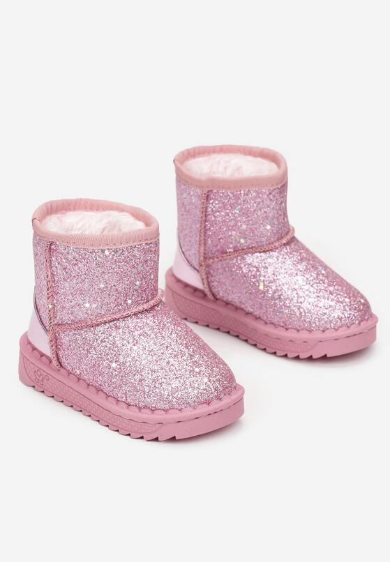 Różowe Śniegowce Brokatowe Danbel 2