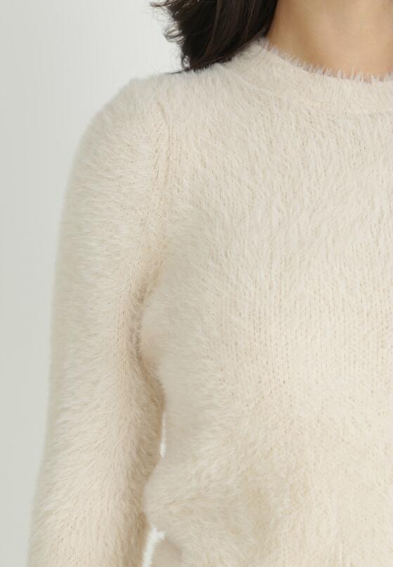 Beżowy Sweter Wełniany Voma 5