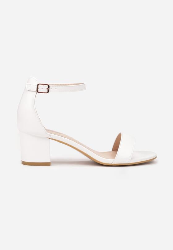 Białe Sandały na Słupku Fishe 3