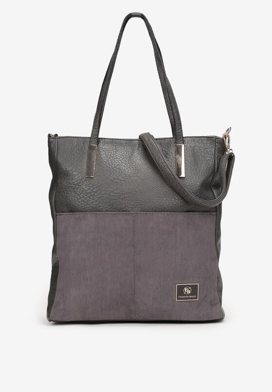 Szara Torebka Shopper na Ramię Amion 1
