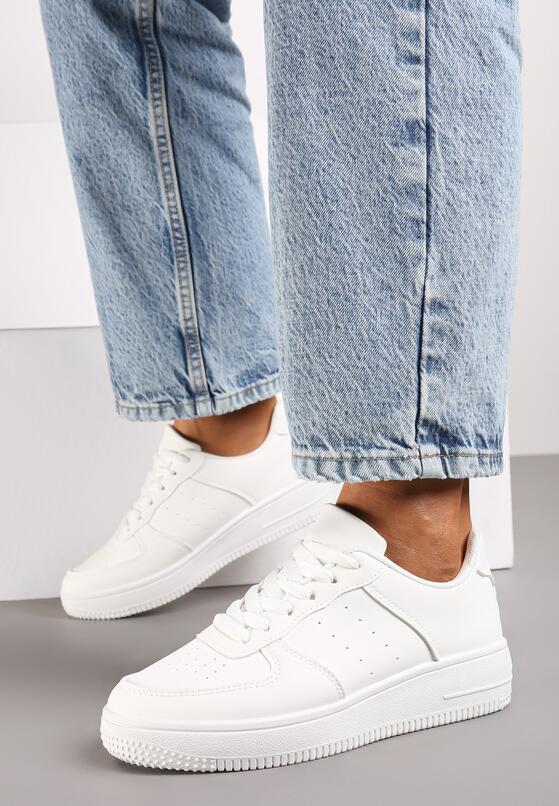 Białe Sneakersy Sznurowane Finos 3