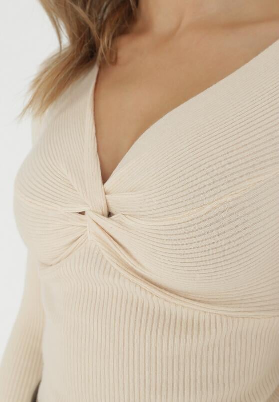 Jasnobeżowy Sweter Ampippe 5