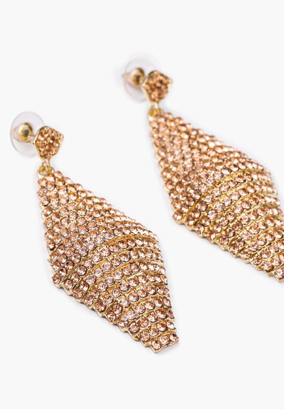 Złote Wiszące Kolczyki z Cyrkoniami Afash 2